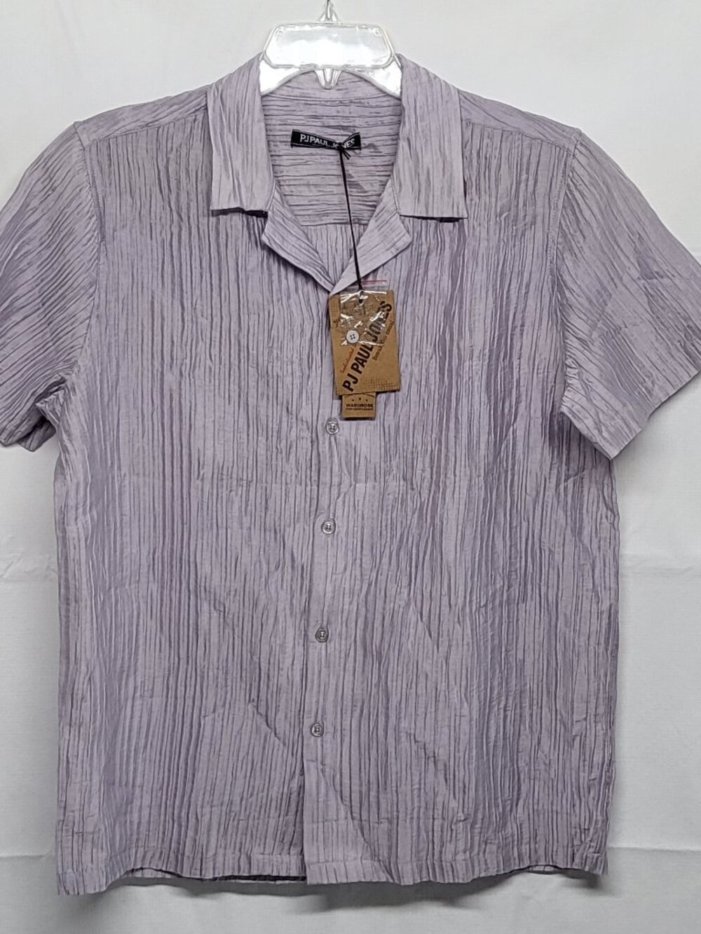 PJ Paul Jones Mens Shirt Seersucker Button Up Size Medium Short Sleeve NWT